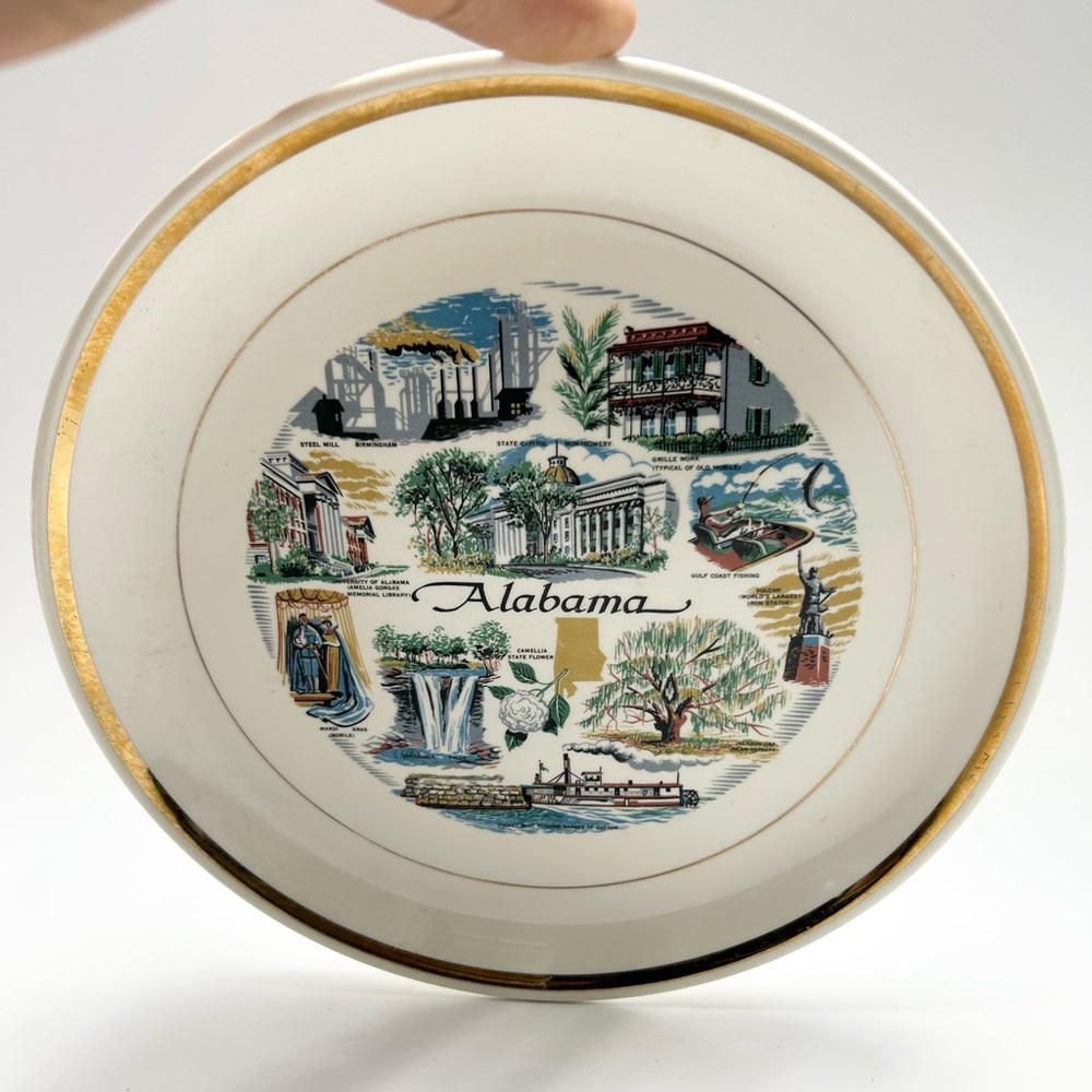 Vintage Alabama Porcelain plate.